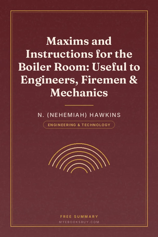 Cover of Maxims and Instructions for the Boiler Room: Useful to Engineers, Firemen & Mechanics