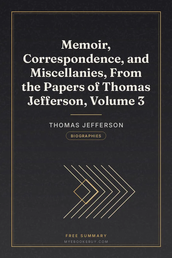 Cover of Memoir, Correspondence, and Miscellanies, From the Papers of Thomas Jefferson, Volume 3