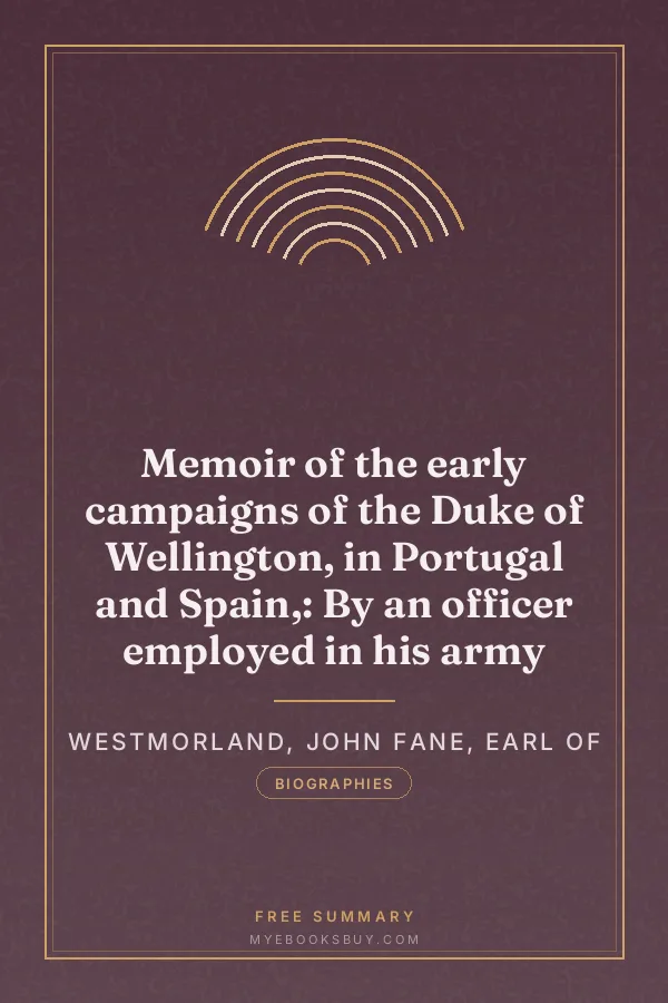 Cover of Memoir of the early campaigns of the Duke of Wellington, in Portugal and Spain,: By an officer employed in his army