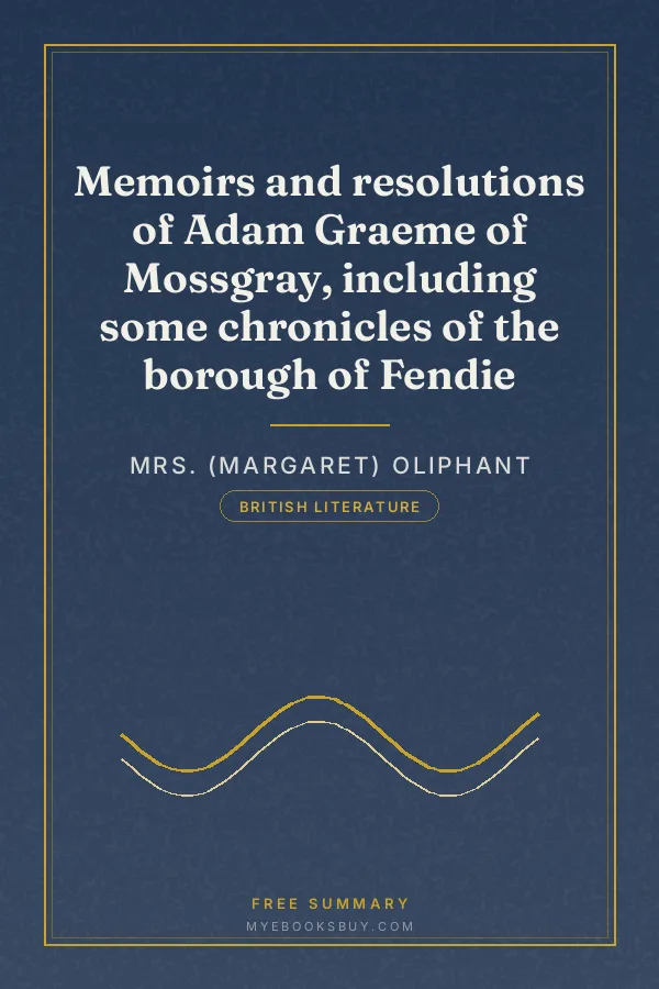 Cover of Memoirs and resolutions of Adam Graeme of Mossgray, including some chronicles of the borough of Fendie