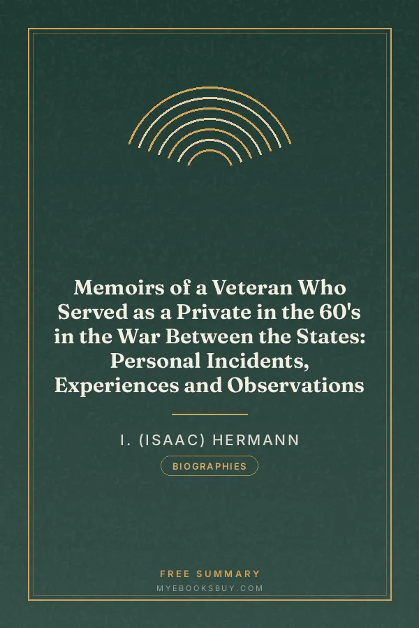 Cover of Memoirs of a Veteran Who Served as a Private in the 60's in the War Between the States: Personal Incidents, Experiences and Observations