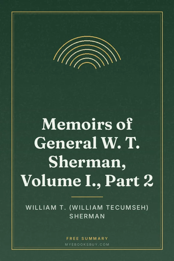 Cover of Memoirs of General W. T. Sherman, Volume I., Part 2