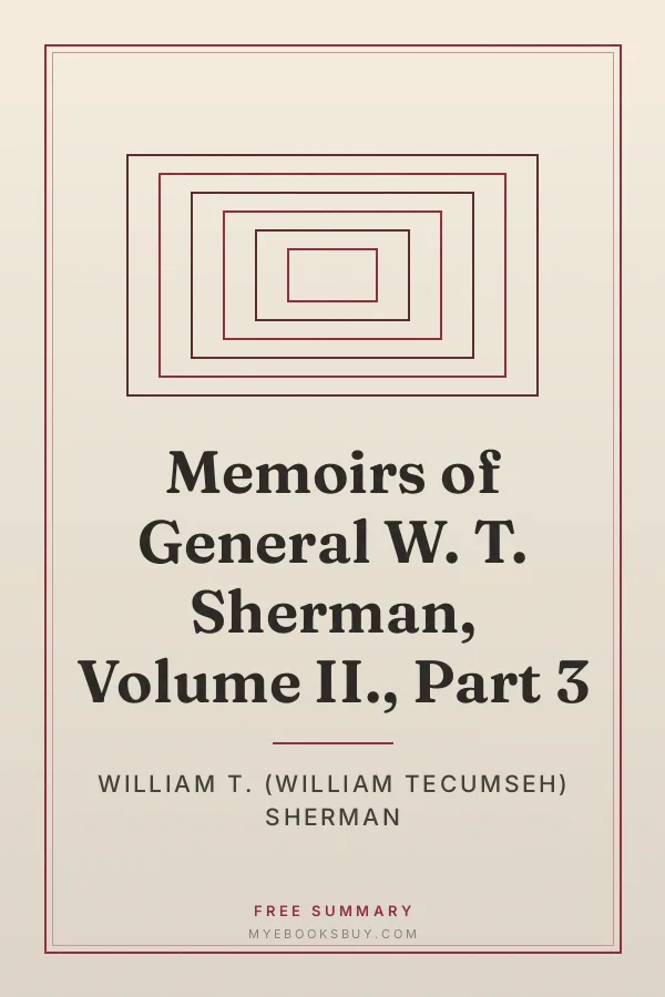 Cover of Memoirs of General W. T. Sherman, Volume II., Part 3