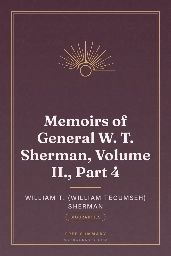 Cover of Memoirs of General W. T. Sherman, Volume II., Part 4