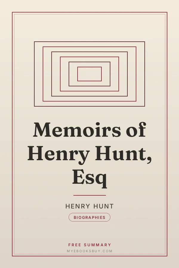 Cover of Memoirs of Henry Hunt, Esq