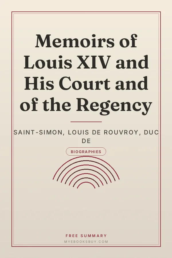 Cover of Memoirs of Louis XIV and His Court and of the Regency