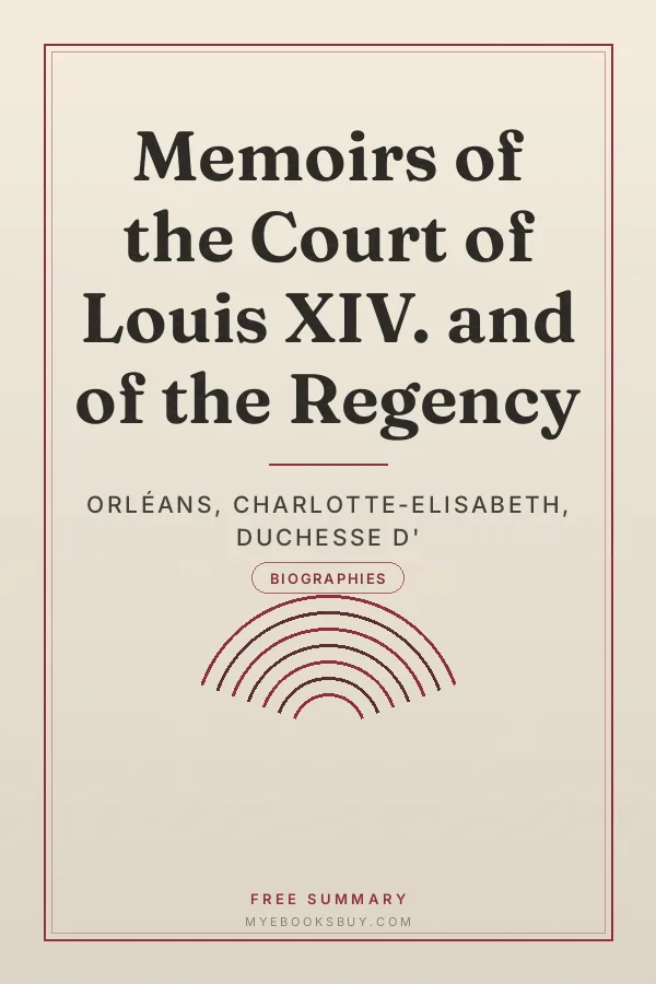 Cover of Memoirs of the Court of Louis XIV. and of the Regency