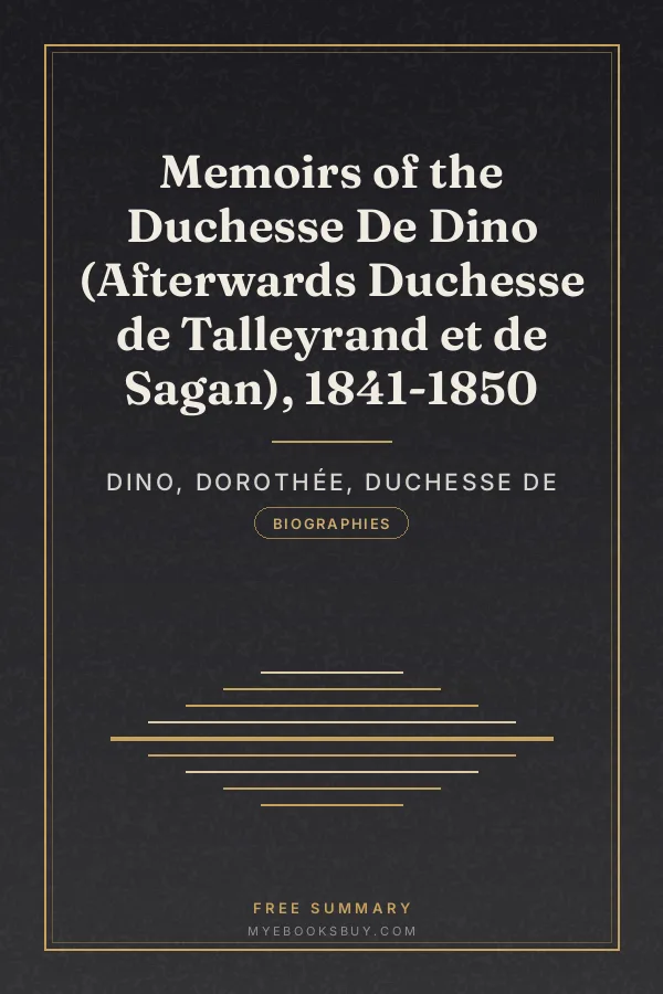 Cover of Memoirs of the Duchesse De Dino (Afterwards Duchesse de Talleyrand et de Sagan), 1841-1850