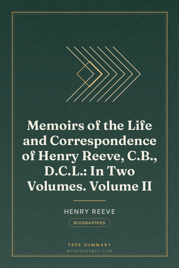 Cover of Memoirs of the Life and Correspondence of Henry Reeve, C.B., D.C.L.: In Two Volumes. Volume II