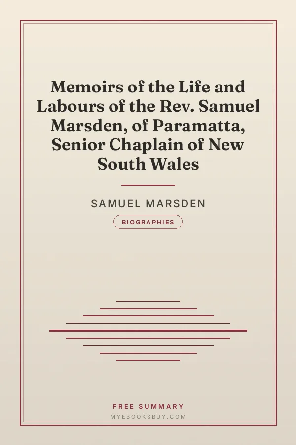 Cover of Memoirs of the Life and Labours of the Rev. Samuel Marsden, of Paramatta, Senior Chaplain of New South Wales