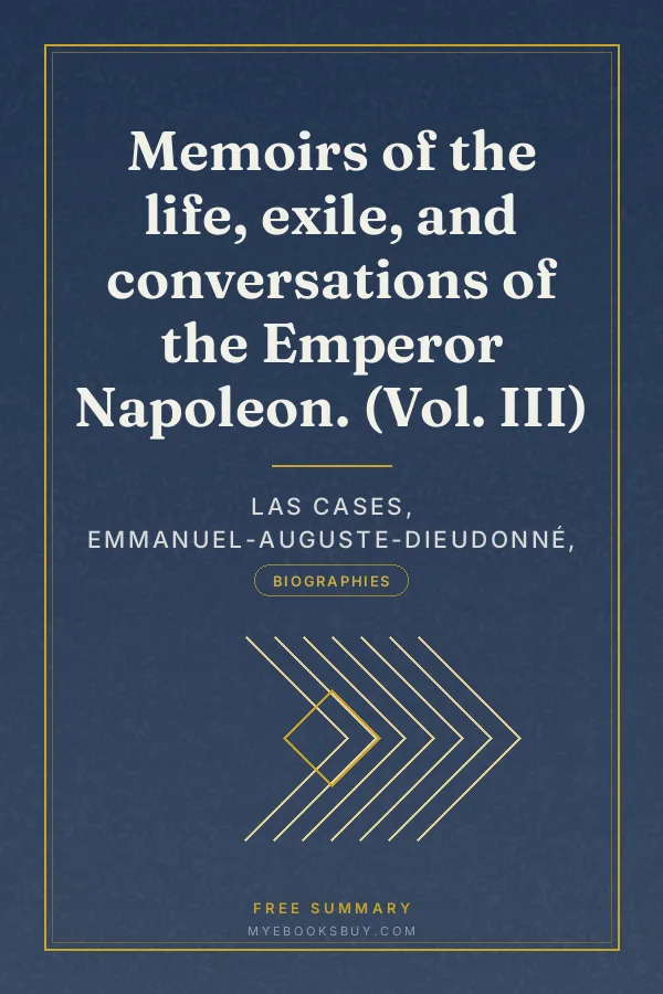 Cover of Memoirs of the life, exile, and conversations of the Emperor Napoleon. (Vol. III)