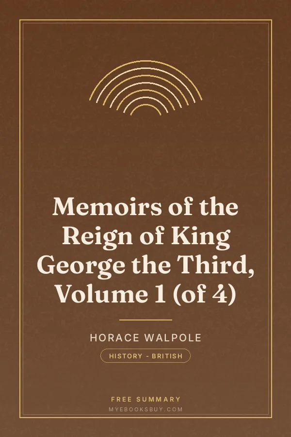Cover of Memoirs of the Reign of King George the Third, Volume 1 (of 4)
