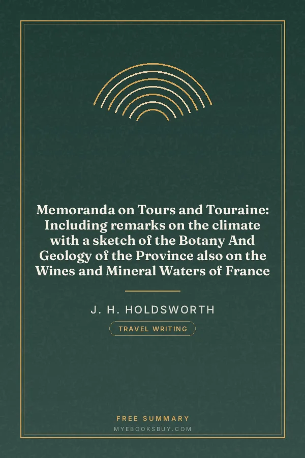 Cover of Memoranda on Tours and Touraine: Including remarks on the climate with a sketch of the Botany And Geology of the Province also on the Wines and Mineral Waters of France