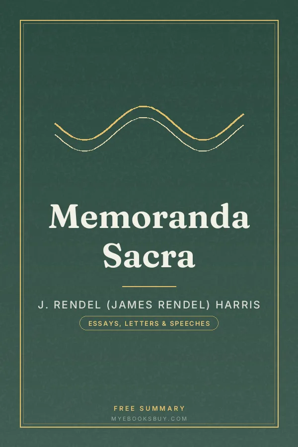 Cover of Memoranda Sacra