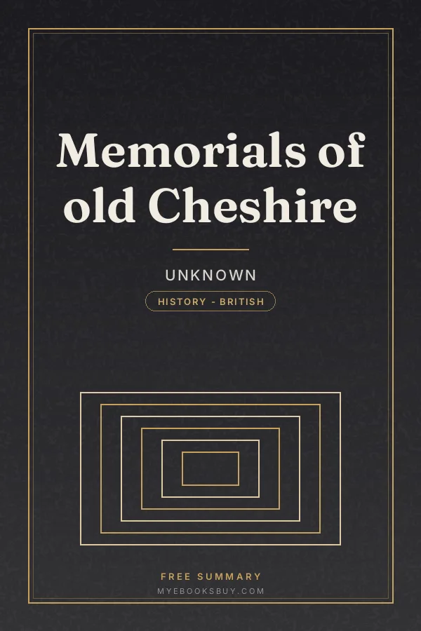 Cover of Memorials of old Cheshire