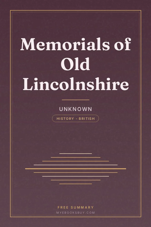 Cover of Memorials of Old Lincolnshire