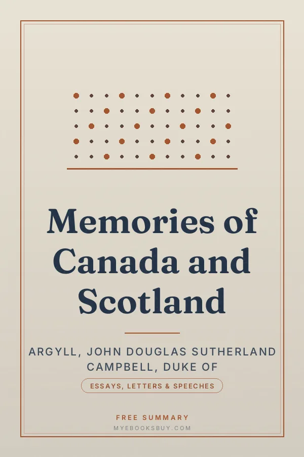 Cover of Memories of Canada and Scotland