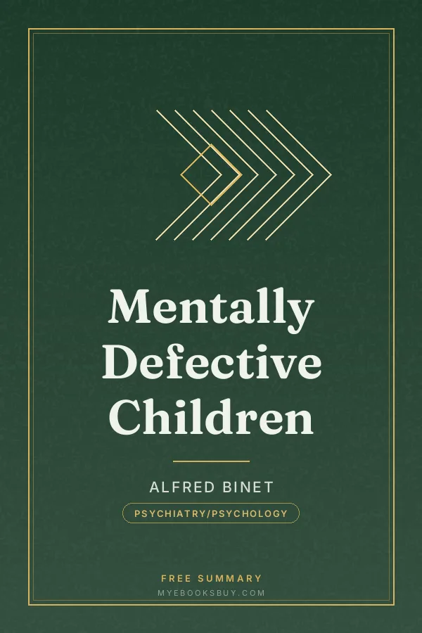 Cover of Mentally Defective Children