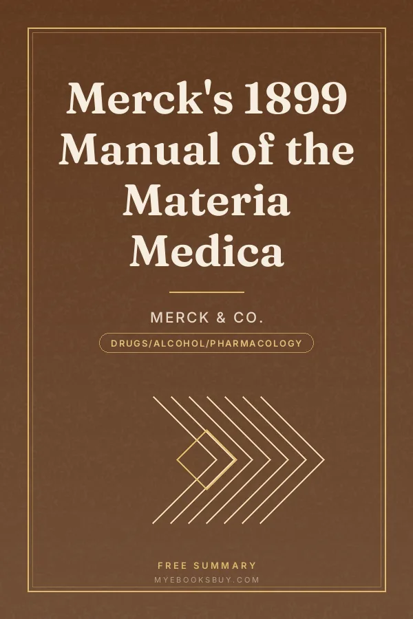 Cover of Merck's 1899 Manual of the Materia Medica