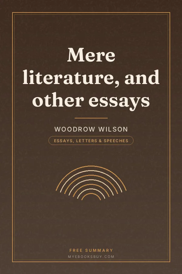 Cover of Mere literature, and other essays