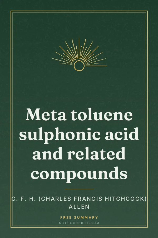 Cover of Meta toluene sulphonic acid and related compounds