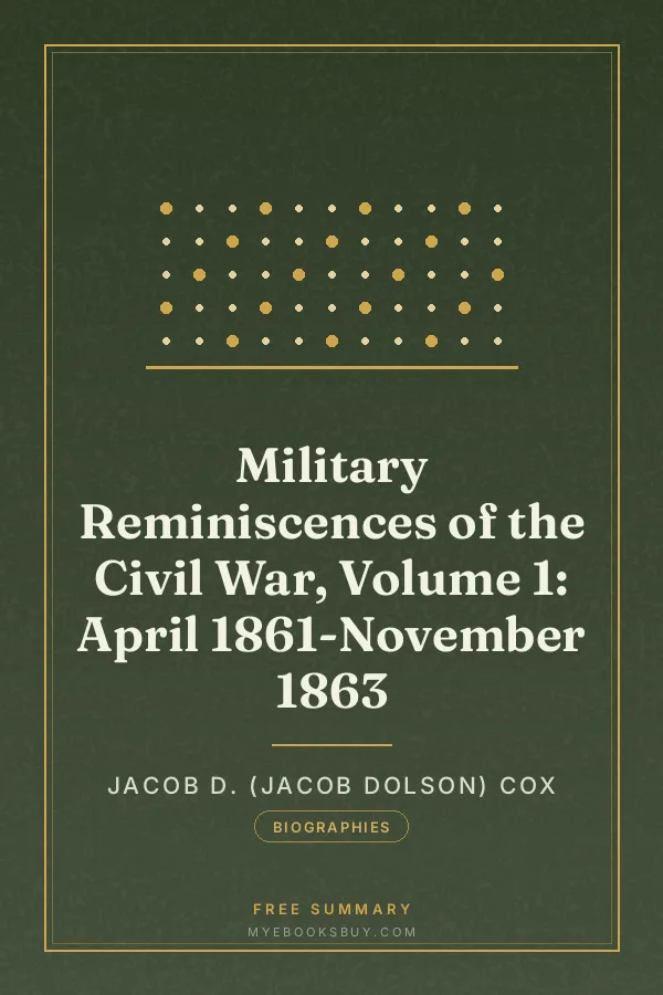 Cover of Military Reminiscences of the Civil War, Volume 1: April 1861-November 1863