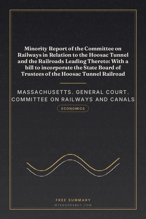 Cover of Minority Report of the Committee on Railways in Relation to the Hoosac Tunnel and the Railroads Leading Thereto: With a bill to incorporate the State Board of Trustees of the Hoosac Tunnel Railroad