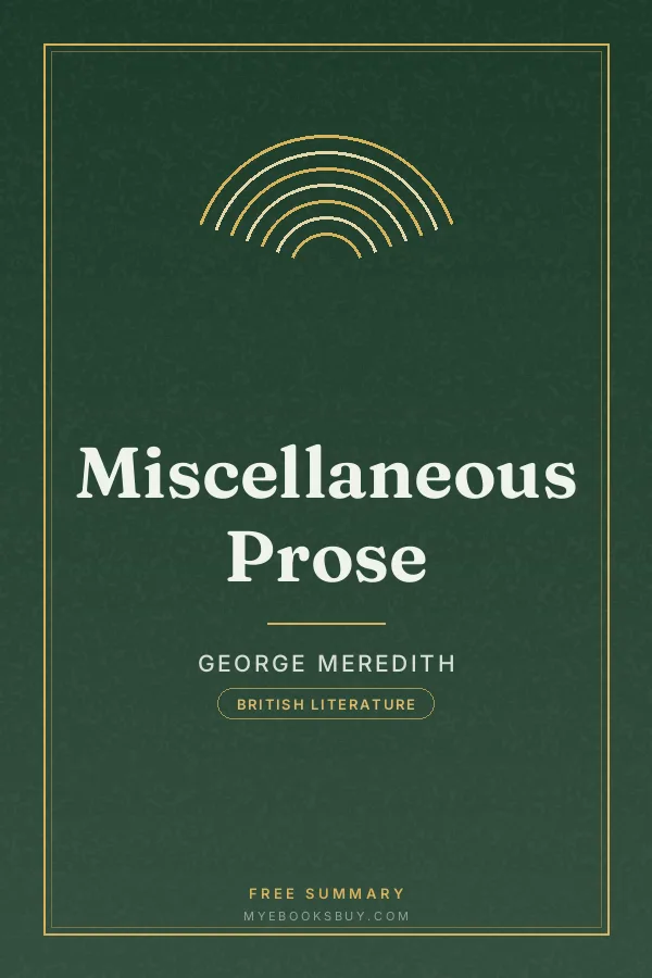 Cover of Miscellaneous Prose