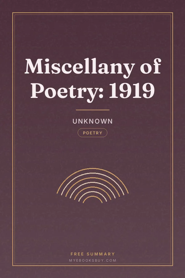Cover of Miscellany of Poetry: 1919