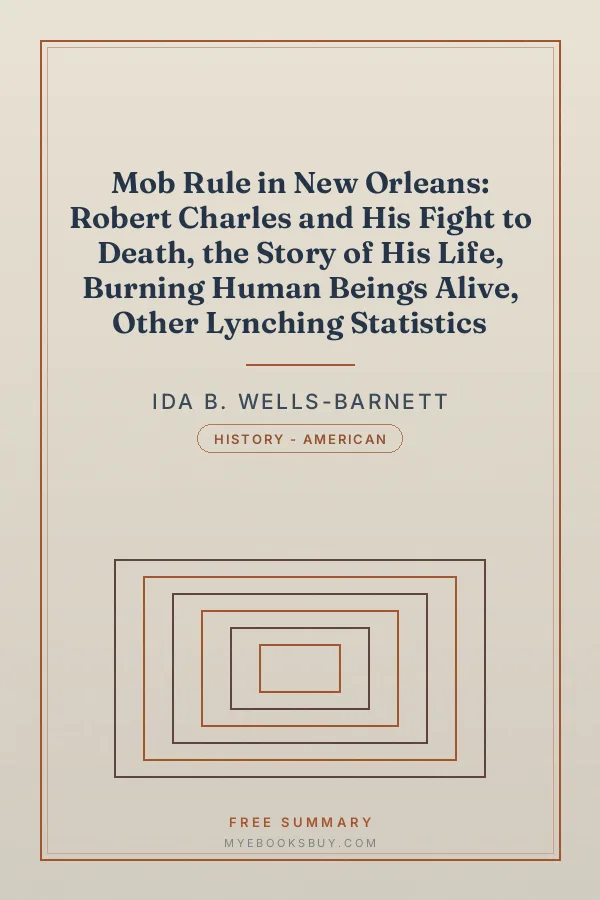 Cover of Mob Rule in New Orleans: Robert Charles and His Fight to Death, the Story of His Life, Burning Human Beings Alive, Other Lynching Statistics
