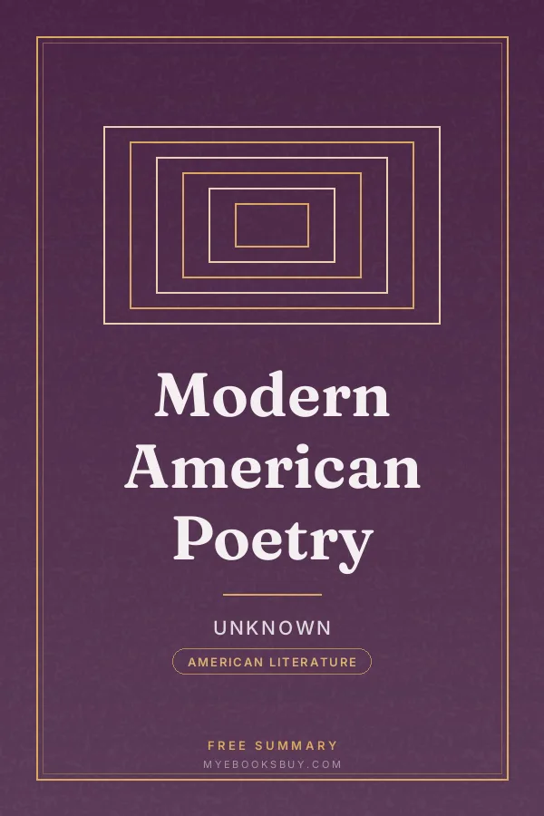 Cover of Modern American Poetry