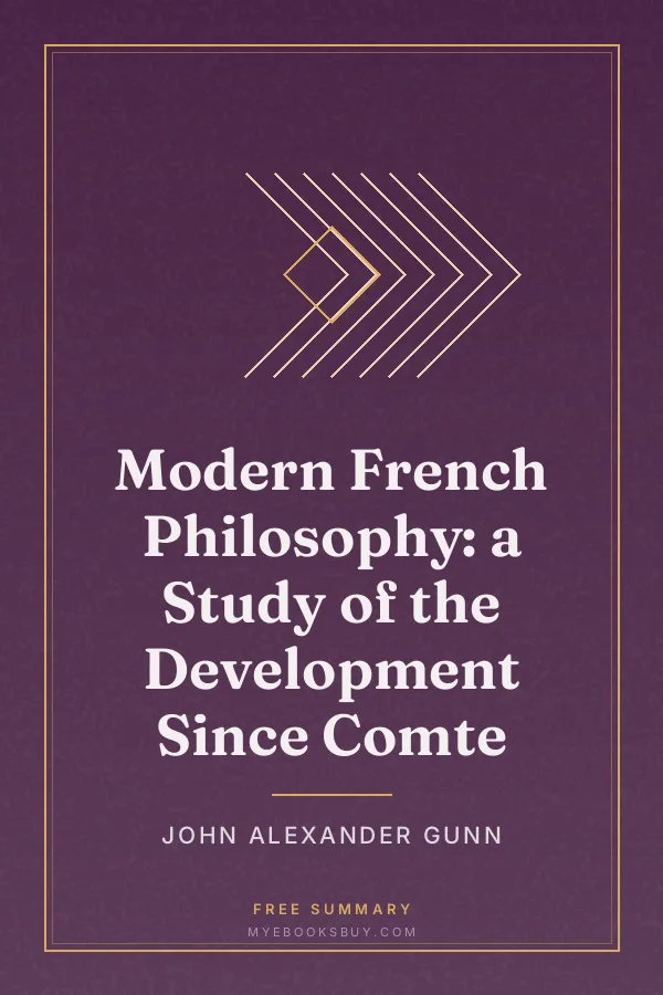 Cover of Modern French Philosophy: a Study of the Development Since Comte