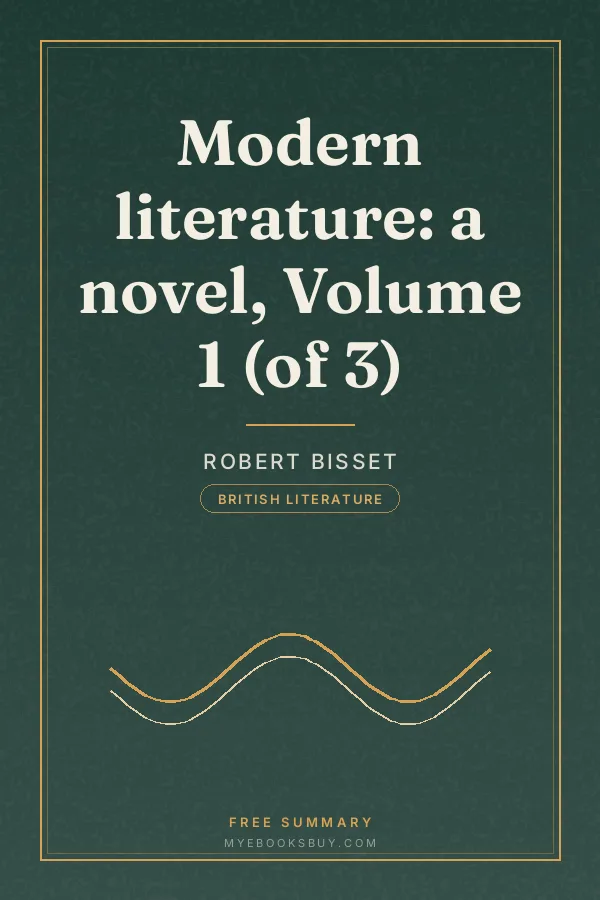 Cover of Modern literature: a novel, Volume 1 (of 3)