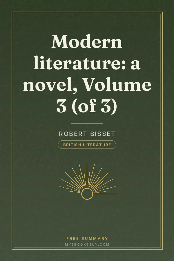 Cover of Modern literature: a novel, Volume 3 (of 3)