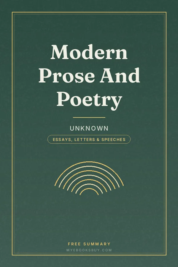 Cover of Modern Prose And Poetry