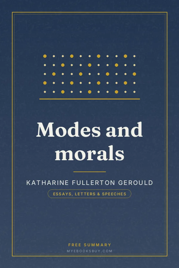Cover of Modes and morals
