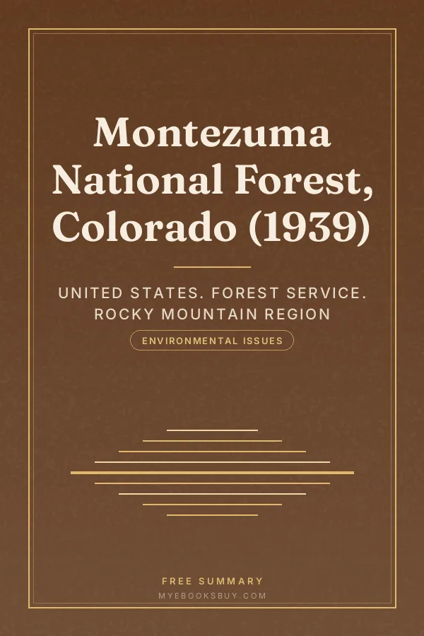 Cover of Montezuma National Forest, Colorado (1939)