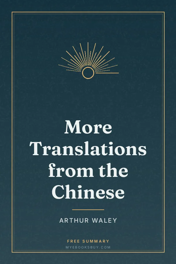 Cover of More Translations from the Chinese