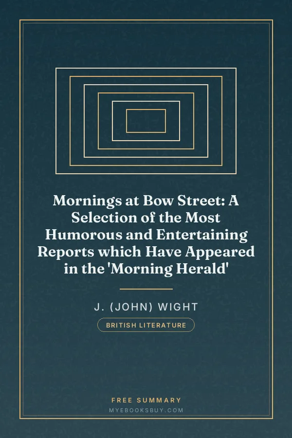 Cover of Mornings at Bow Street: A Selection of the Most Humorous and Entertaining Reports which Have Appeared in the 'Morning Herald'