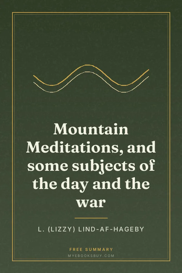 Cover of Mountain Meditations, and some subjects of the day and the war