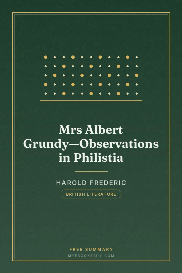 Cover of Mrs Albert Grundy—Observations in Philistia