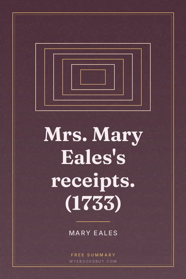 Cover of Mrs. Mary Eales's receipts. (1733)