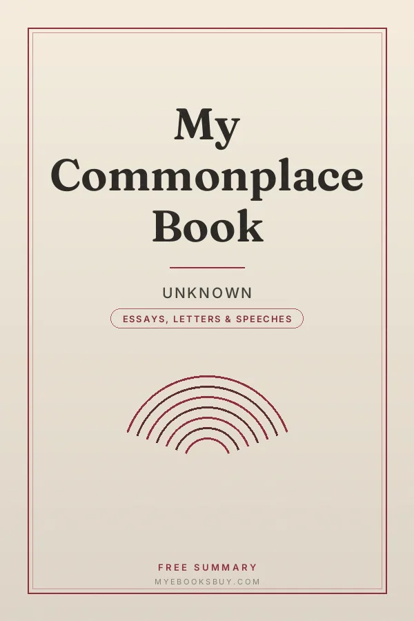 Cover of My Commonplace Book