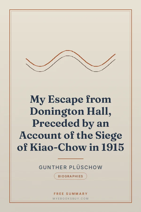 Cover of My Escape from Donington Hall, Preceded by an Account of the Siege of Kiao-Chow in 1915