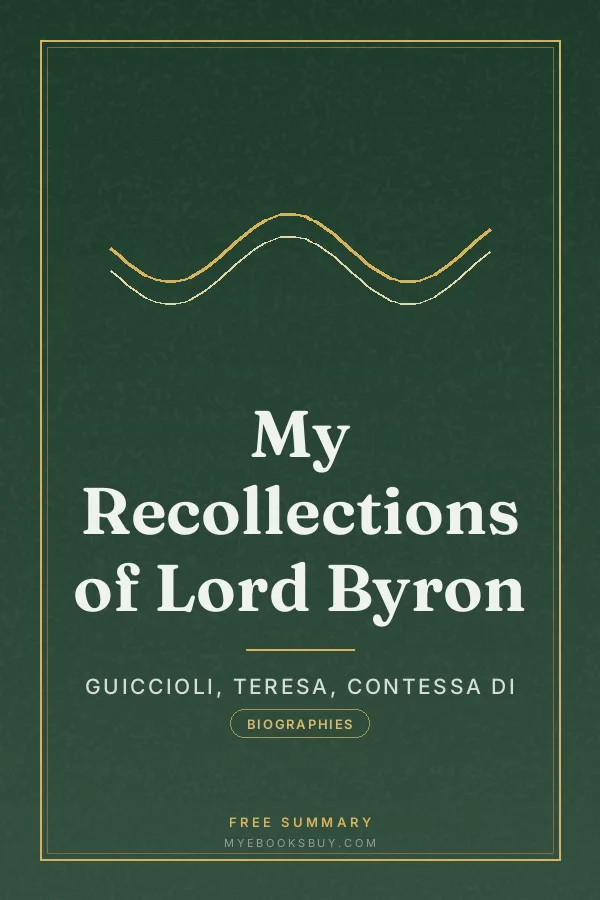 Cover of My Recollections of Lord Byron