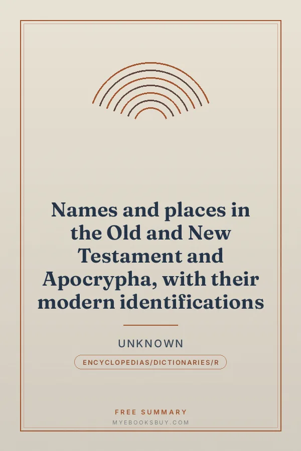 Cover of Names and places in the Old and New Testament and Apocrypha, with their modern identifications