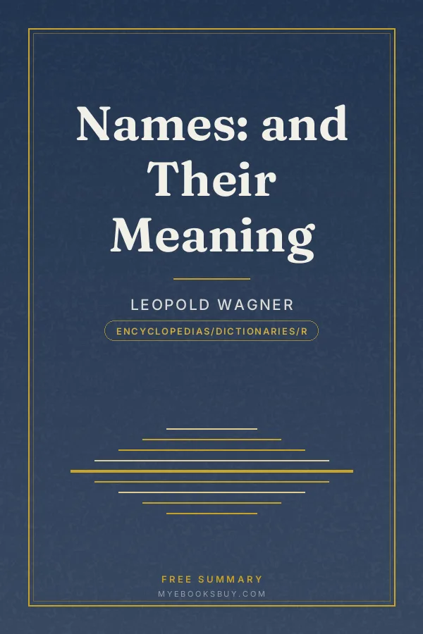Cover of Names: and Their Meaning
