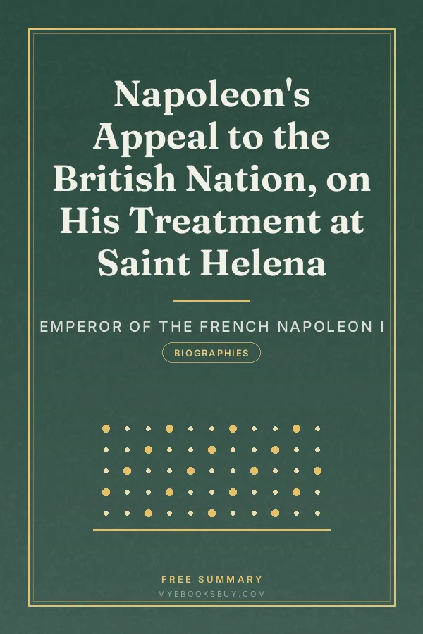 Cover of Napoleon's Appeal to the British Nation, on His Treatment at Saint Helena