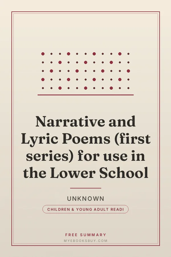 Cover of Narrative and Lyric Poems (first series) for use in the Lower School
