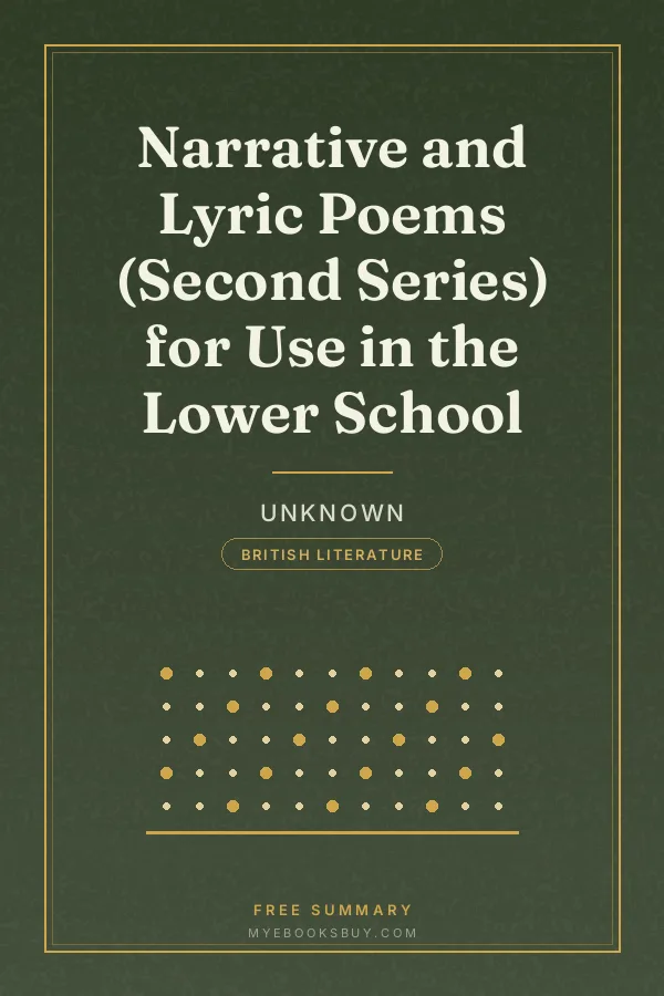 Cover of Narrative and Lyric Poems (Second Series) for Use in the Lower School